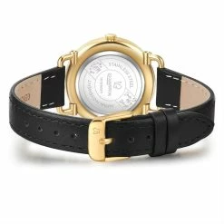 Female Quartz watch yellow gold Genuine leather bl ack Glanzstücke München - Black -Goodwin Smith 0983565b2b0442a3870bf57d890e8412