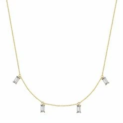 Necklace sterling silver yellow gold zirconia white Glanzstücke München