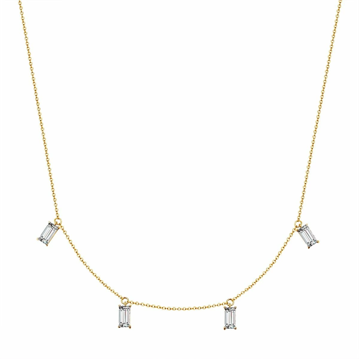 Necklace sterling silver yellow gold zirconia white Glanzstücke München 3 Necklace sterling silver yellow gold zirconia white Glanzstücke München