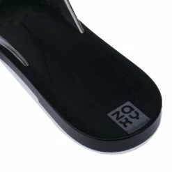 Women's Zaxy Flower Shine Thong Flip Flops in Black -Goodwin Smith 1a82b0f8962d477da1955cb92ed911e2