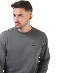 Men's Weekend Offender Dustin Checked Crew Sweat in Charcoal 11 Men's Weekend Offender Dustin Checked Crew Sweat in Charcoal -Goodwin Smith 1d435e3a32804073a0714e100106b76e