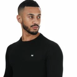 Men's Weekend Offender Silver Cotton Crew Knit in Black -Goodwin Smith 236499bef55344d897249fb60cf44318