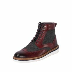 Goodwin Smith MENS LINWOOD BORDO BROGUE BOOT - Burgundy -Goodwin Smith 2d89389b269345f58e174e85527516d1