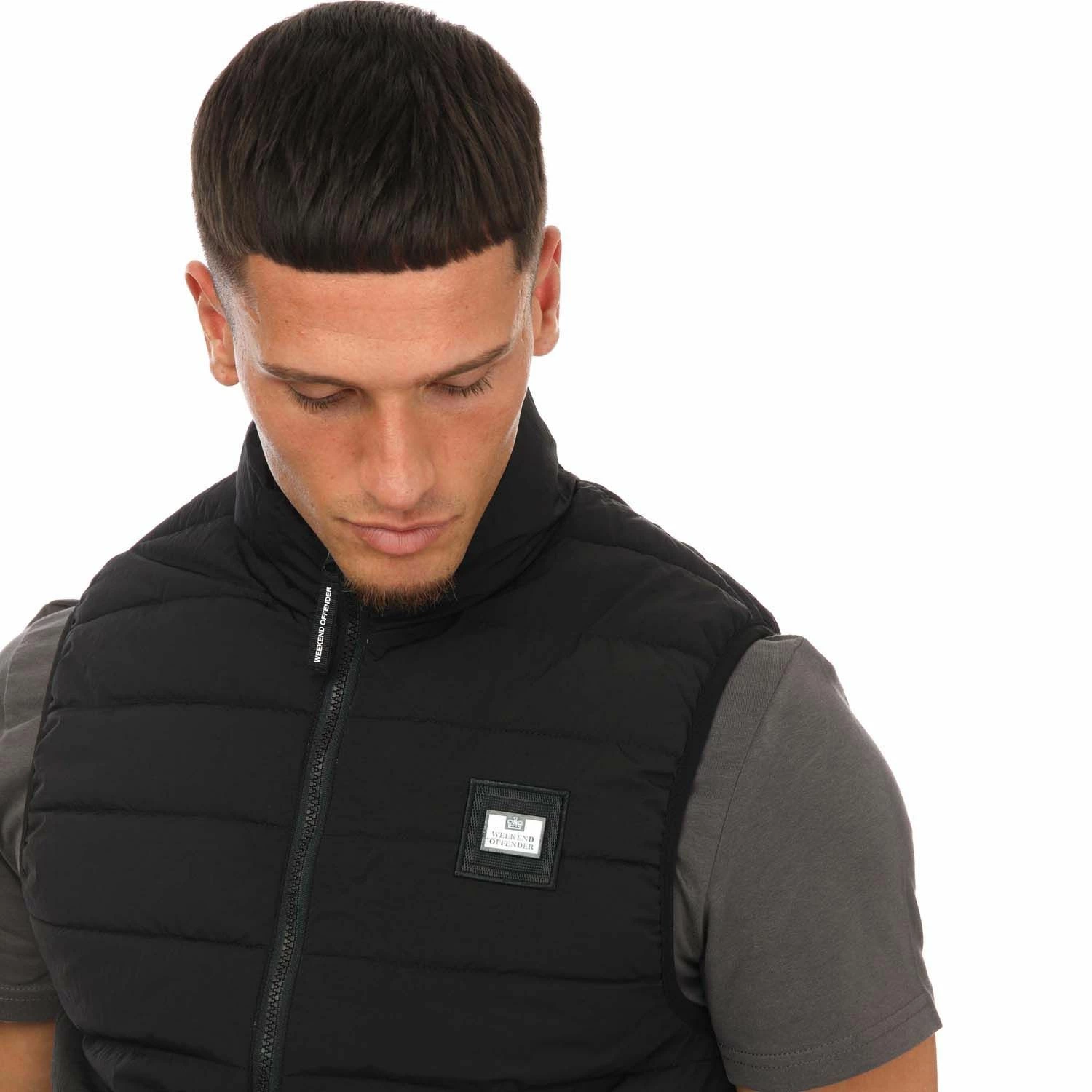Men's Weekend Offender Jasper Padded Gilet in Black 8 Men's Weekend Offender Jasper Padded Gilet in Black - Image 6
