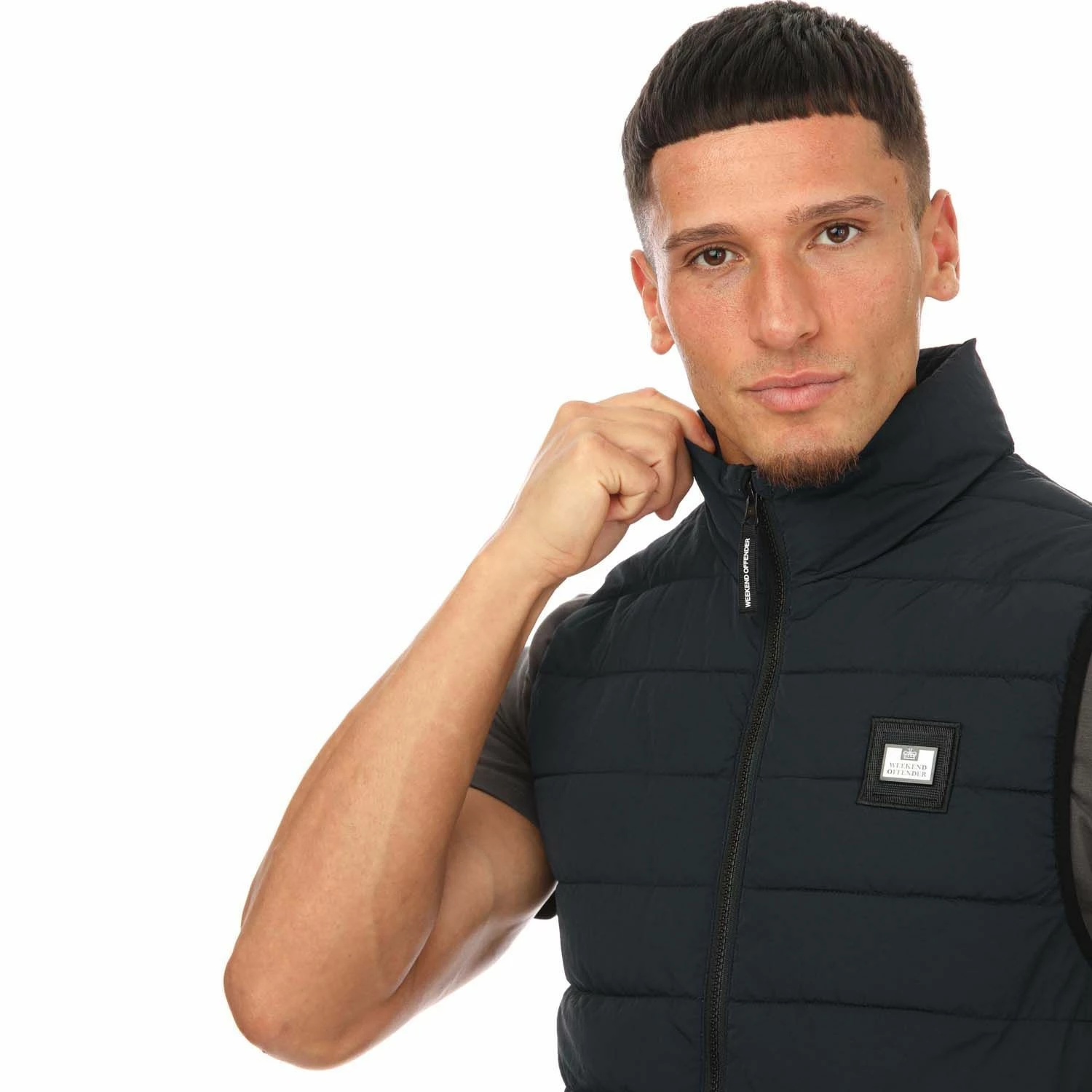 Men's Weekend Offender Jasper Padded Gilet in Navy 8 Men's Weekend Offender Jasper Padded Gilet in Navy - Image 6