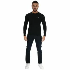 Men's Weekend Offender Silver Cotton Crew Knit in Black -Goodwin Smith 37e7805e27844924bf38caad2da0ab31