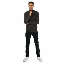 Men's Weekend Offender Vandium 1/4 Zip Knit in Charcoal -Goodwin Smith 405e37a0d25947fba888df1d49d68a7f