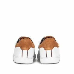 Goodwin Smith LADIES LOUISE WHITE TAN PLIMSOLL -Goodwin Smith 4294d157b10d409a951bc402c8b63a7b