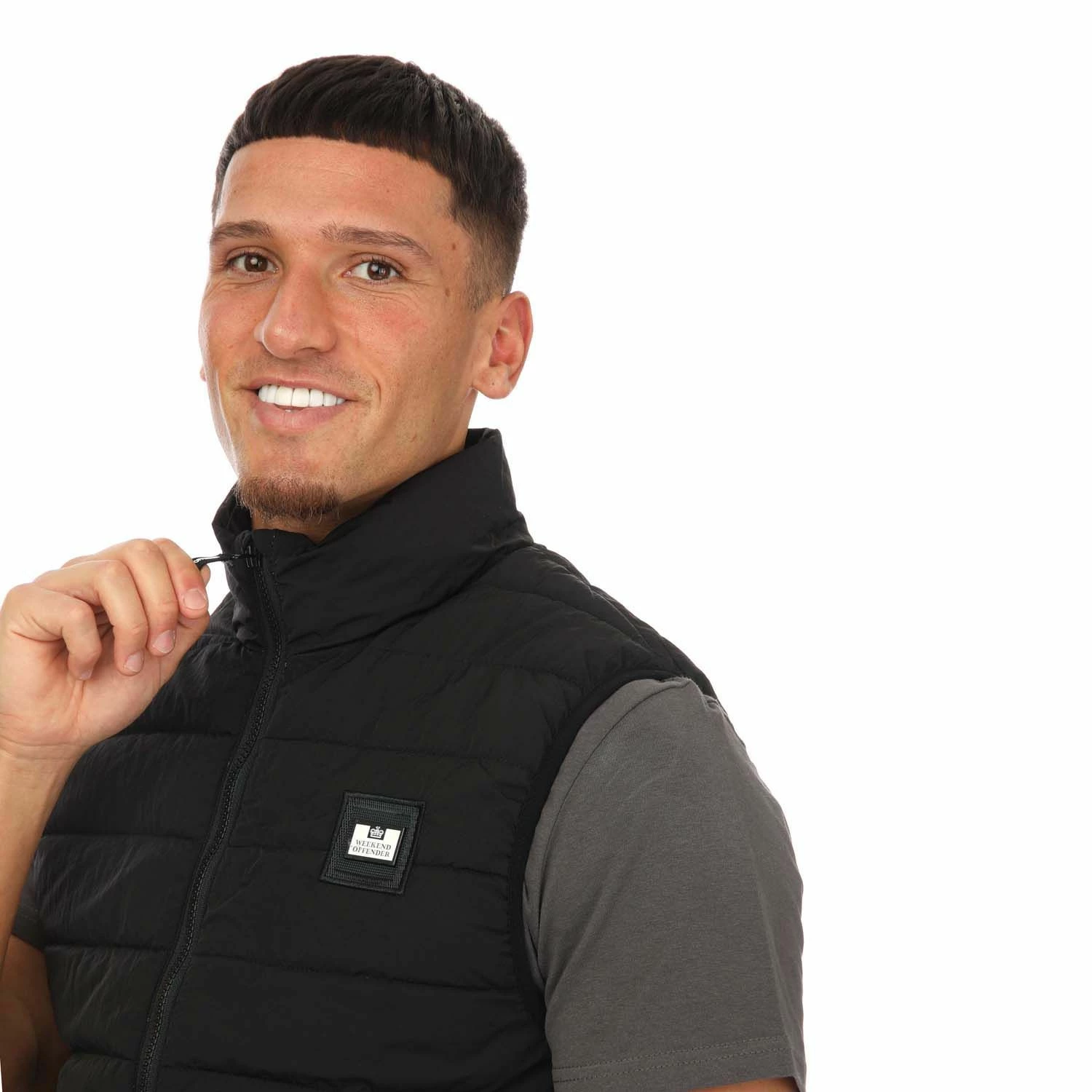 Men's Weekend Offender Jasper Padded Gilet in Black 7 Men's Weekend Offender Jasper Padded Gilet in Black - Image 5