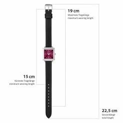 Glanzstücke München Female Quartz Silver Genuine Leather Black Watch -Goodwin Smith 479b4103f1b047eaab55a5be3c5959de