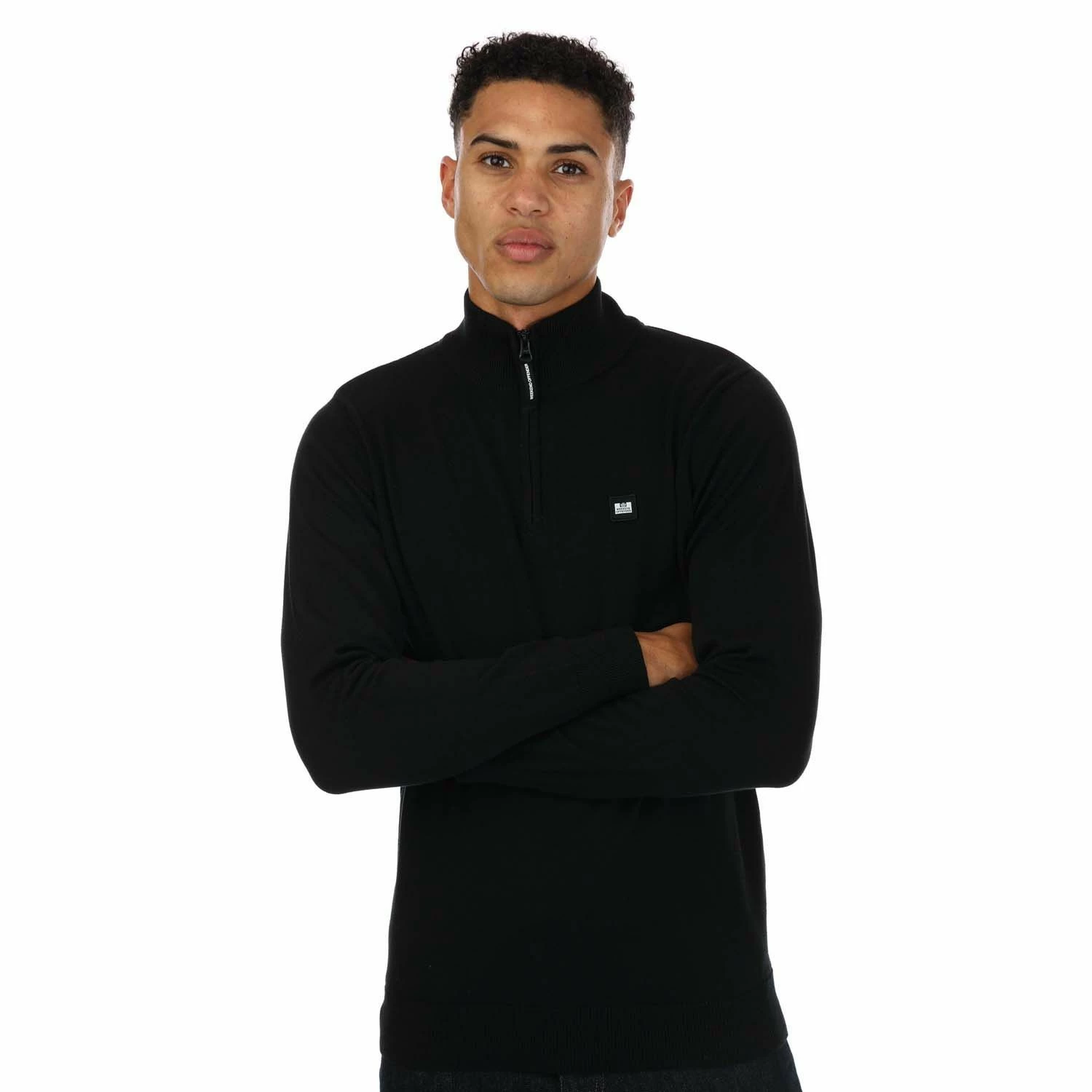 Men's Weekend Offender Vandium 1/4 Zip Knit in Black 6 Men's Weekend Offender Vandium 1/4 Zip Knit in Black - Image 4