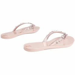 Zaxy Flower Shine Thong Sandals - Pink -Goodwin Smith 666055fa5b7d46d0a8cdedc0c07af172