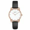 Female Quartz watch rose gold Genuine leather black Glanzstücke München -Goodwin Smith 6f21132cb2f540c78887705123cf7ce3