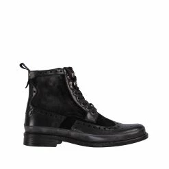 Goodwin Smith MENS DAVIS ARTISAN BLACK HEAVY BROGUE BOOT
