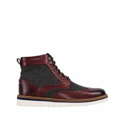 Goodwin Smith MENS LINWOOD BORDO BROGUE BOOT - Burgundy
