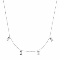 Necklace sterling silver zirconia white Glanzstücke München