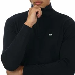 Men's Weekend Offender Vandium 1/4 Zip Knit in Navy -Goodwin Smith 8d9503b7b08641578941f31fbe6d386c