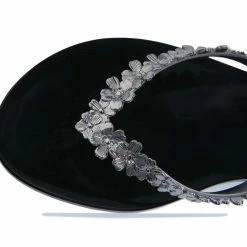 Women's Zaxy Flower Shine Thong Flip Flops in Black -Goodwin Smith 9a1b4141b2ac43cf8a5a8333cafcd7fd