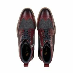 Goodwin Smith MENS LINWOOD BORDO BROGUE BOOT - Burgundy -Goodwin Smith a258c1319e3042d2b5253f70ef563b87