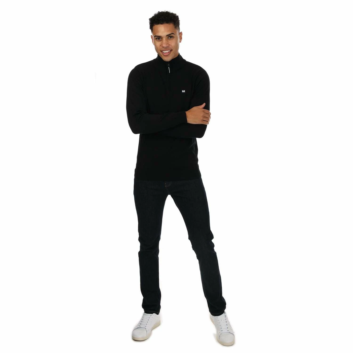 Men's Weekend Offender Vandium 1/4 Zip Knit in Black 5 Men's Weekend Offender Vandium 1/4 Zip Knit in Black - Image 3