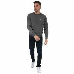 Men's Weekend Offender Dustin Checked Crew Sweat in Charcoal 10 Men's Weekend Offender Dustin Checked Crew Sweat in Charcoal -Goodwin Smith b0e7ee9c8ad04e518e83f295a06698bc