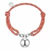 Bracelet stainless steel textile (coral) Glanzstücke München - Silver