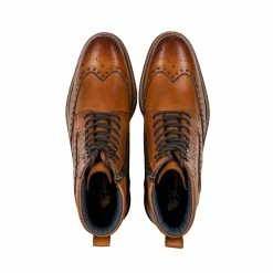 Goodwin Smith MENS LINTON TAN BROGUE BOOT -Goodwin Smith bc138c8dea4c409b84a649680a108e41