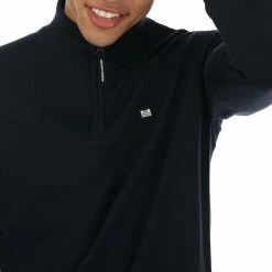 Men's Weekend Offender Vandium 1/4 Zip Knit in Navy -Goodwin Smith c248d8fe1dde4d749270aac6aea95e06