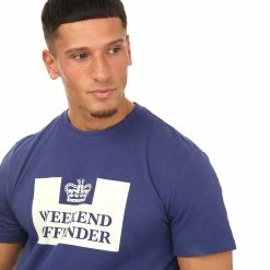 Men's Weekend Offender McMoney T-Shirt in Blue -Goodwin Smith d25ba3fd475342959adc6aad53a079eb