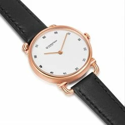 Female Quartz watch rose gold Genuine leather black Glanzstücke München -Goodwin Smith dc9a61bf057644d4b1b2065877a69475