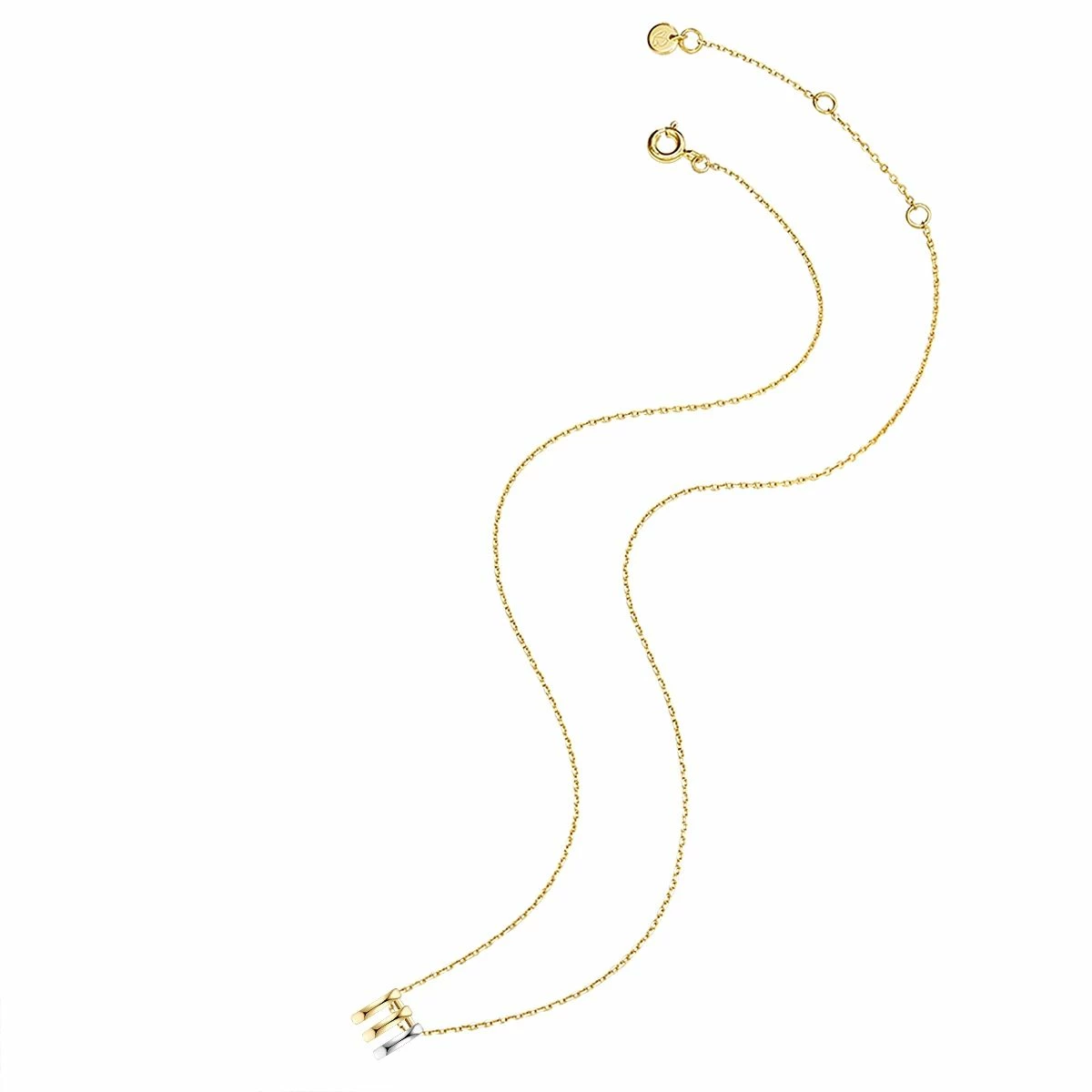 Necklace sterling silver bicolor Glanzstücke München - Silver & Gold 4 Necklace sterling silver bicolor Glanzstücke München - Silver & Gold - Image 2