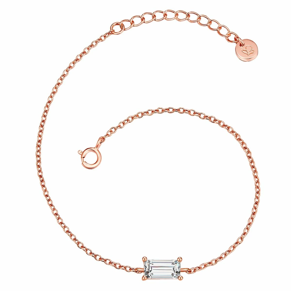 Bracelet sterling silver rose gold zirconia white Glanzstücke München 3 Bracelet sterling silver rose gold zirconia white Glanzstücke München