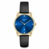 Female Quartz watch yellow gold Genuine leather bl ack Glanzstücke München - Black -Goodwin Smith edd9793c736b41698d94ebb49a02ba86