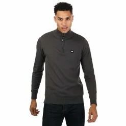 Men's Weekend Offender Vandium 1/4 Zip Knit in Charcoal