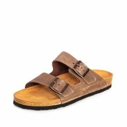 Goodwin Smith MENS HIBISCUS BROWN NUBUCK CORK SANDAL