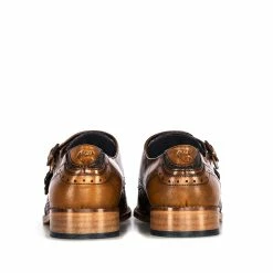 Goodwin Smith MENS LEON TAN INTERWOVEN MONK STRAP -Goodwin Smith f783b8a59b76461baf1a465d1b05663a