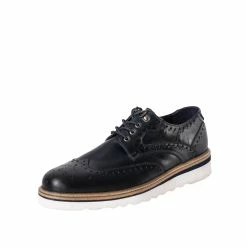 Goodwin Smith MENS RIPLEY NAVY WEDGE DERBY BROGUE -Goodwin Smith f89fa2b908ea46d49b949a81099a6cee