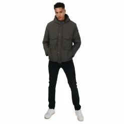 Men's Weekend Offender Brunswick Fabric Jacket in Charcoal -Goodwin Smith fb2969e8db6144a48764a3838e5c6619