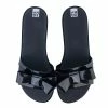 Women's Zaxy Sky Bow Slide Sandals in Black -Goodwin Smith skybowslide black
