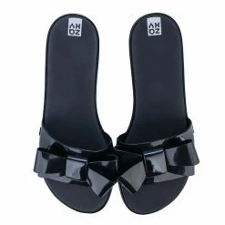 Goodwin Smith 15 Women's Zaxy Sky Bow Slide Sandals in Black