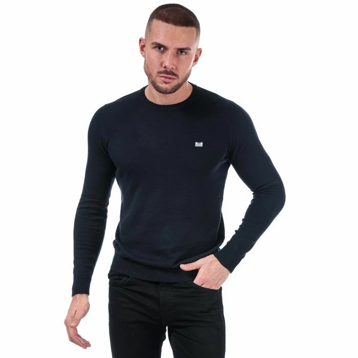 Men's Weekend Offender Silver Cotton Knit in Navy - Blue 3 Men's Weekend Offender Silver Cotton Knit in Navy - Blue