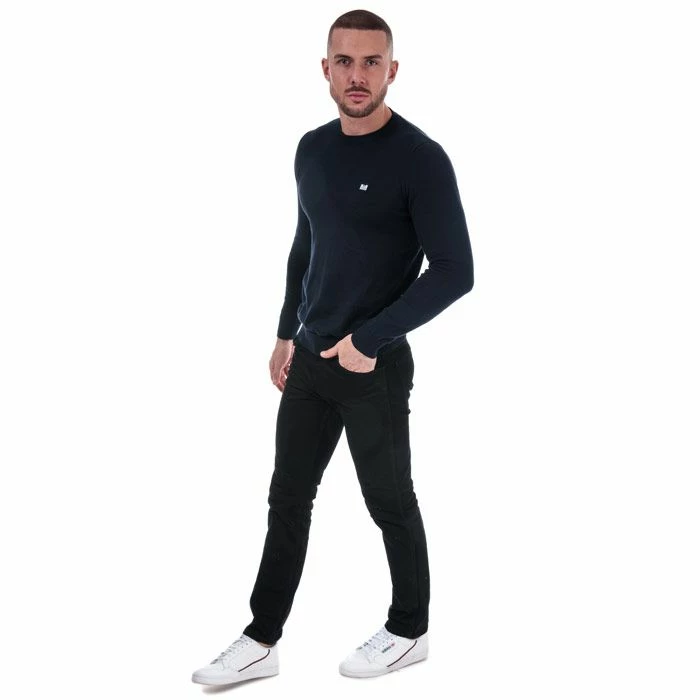 Men's Weekend Offender Silver Cotton Knit in Navy - Blue 5 Men's Weekend Offender Silver Cotton Knit in Navy - Blue - Image 3