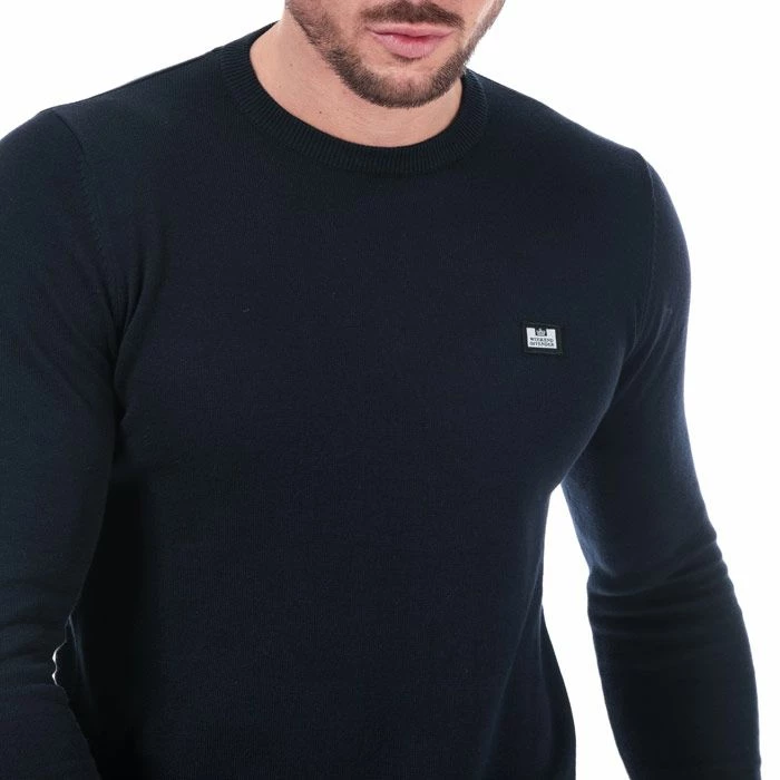 Men's Weekend Offender Silver Cotton Knit in Navy - Blue 7 Men's Weekend Offender Silver Cotton Knit in Navy - Blue - Image 5