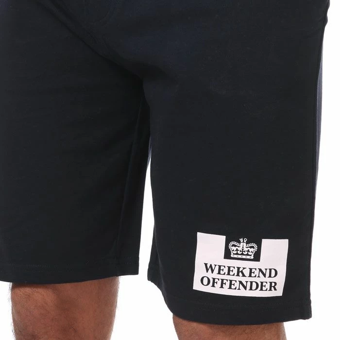 Men's Weekend Offender Te Parma Prison Jog Short in Navy - Blue 7 Men's Weekend Offender Te Parma Prison Jog Short in Navy - Blue - Image 5